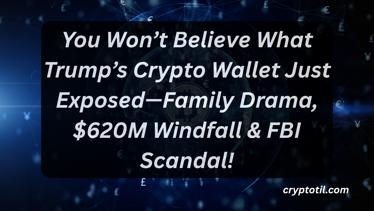 You Won’t Believe What Trump’s Crypto Wallet Just Exposed—Family Drama, $620M Windfall & FBI Scandal!